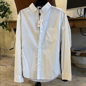 NYW J. Crew White Casual Button Down Shirt